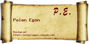 Palen Egon névjegykártya
